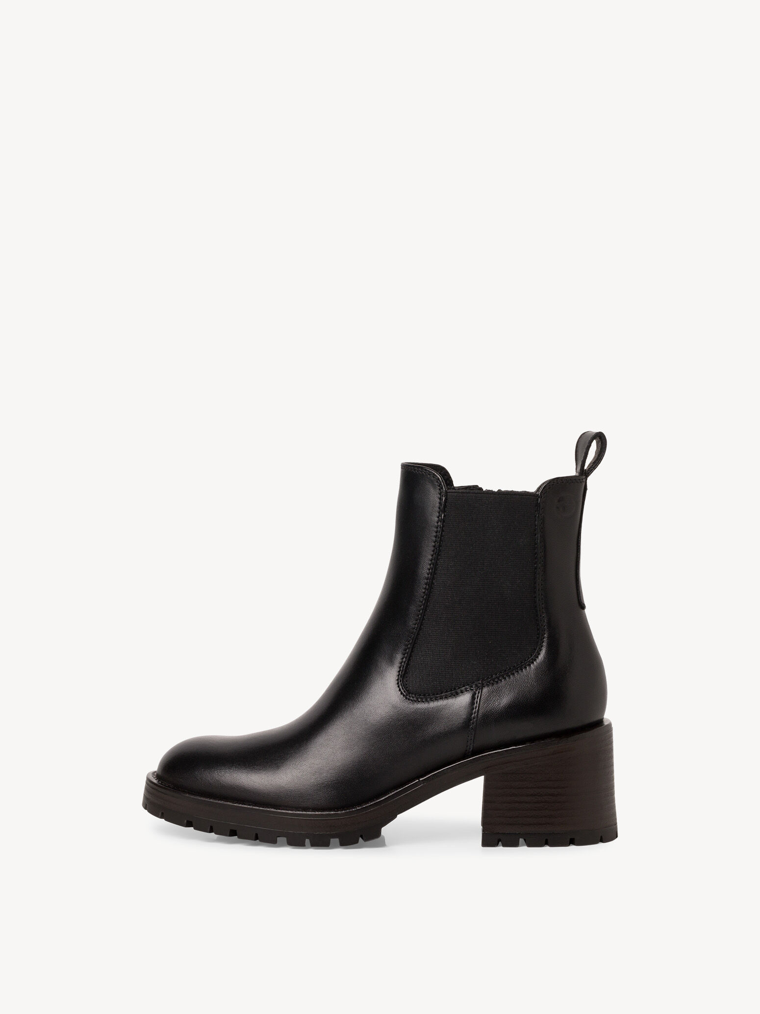Bottine Chelsea en cuir - noir