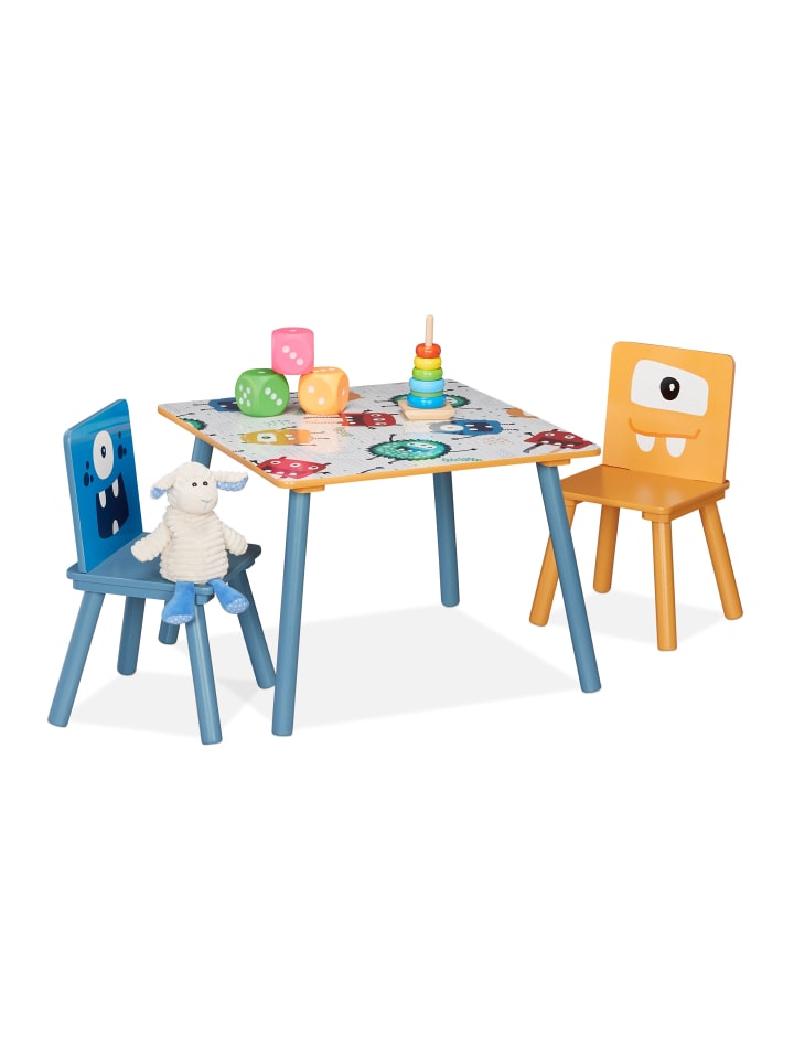 relaxdays 3-tlg. Kindersitzgruppe in Bunt günstig kaufen onesize