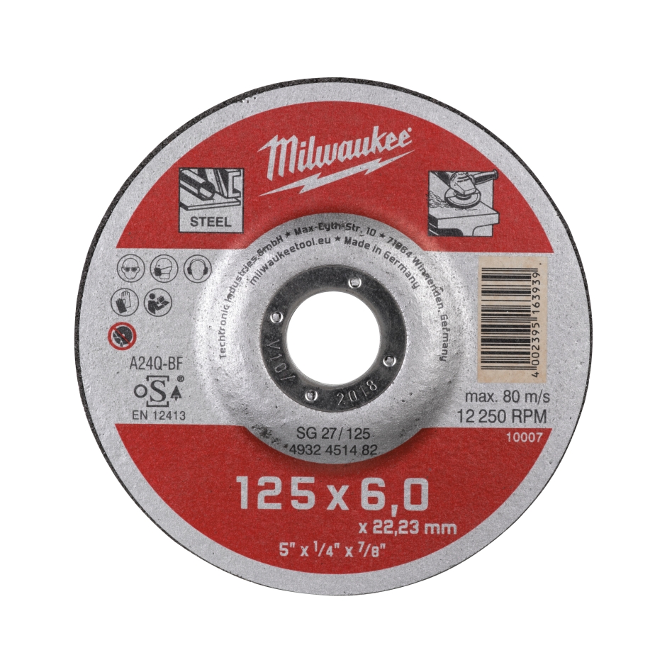 Milwaukee pribor 4932451482 Disk za skidanje neravnina od metala SG 27/125 (6)