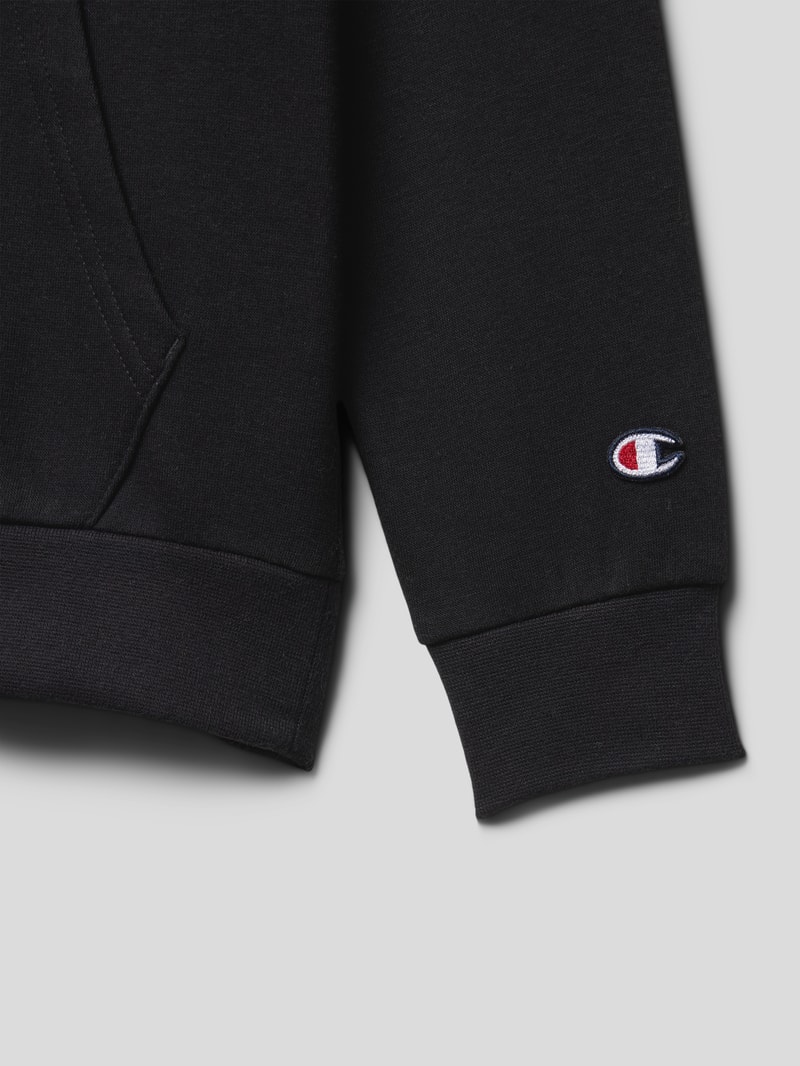 Hoodie mit Logo-Print in schwarz