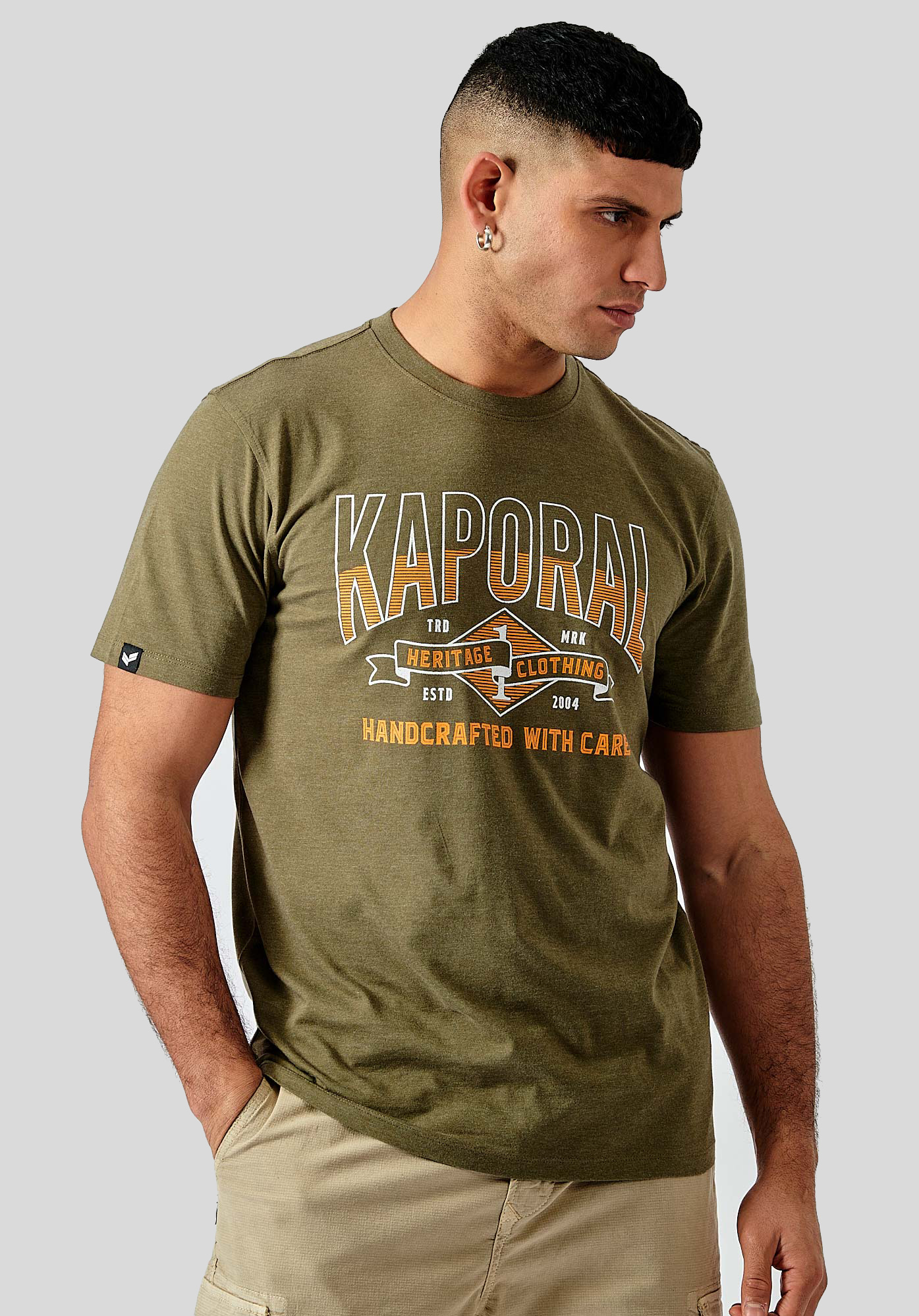 BRODI  T-shirt kaki homme