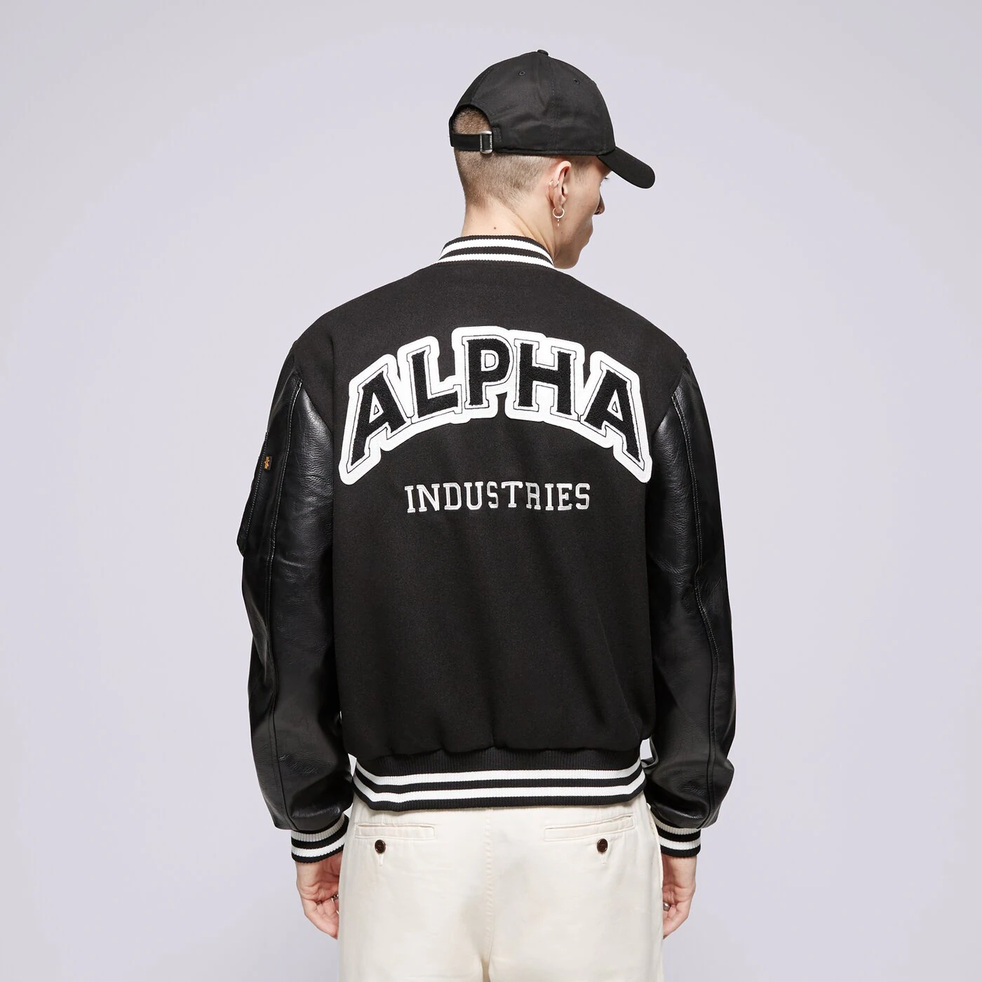 ALPHA INDUSTRIES JACKE PU COLLEGE JACKET Schwarz