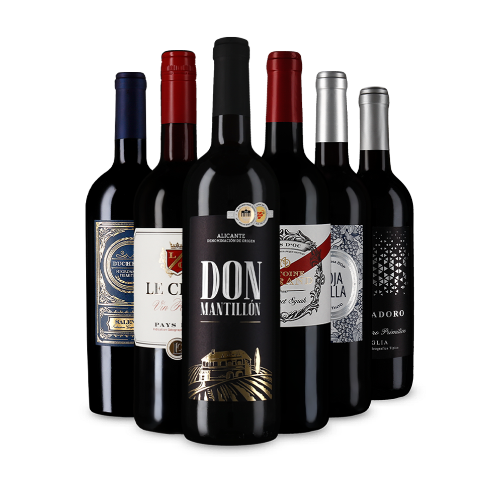Vin rouge international : le coffret en or