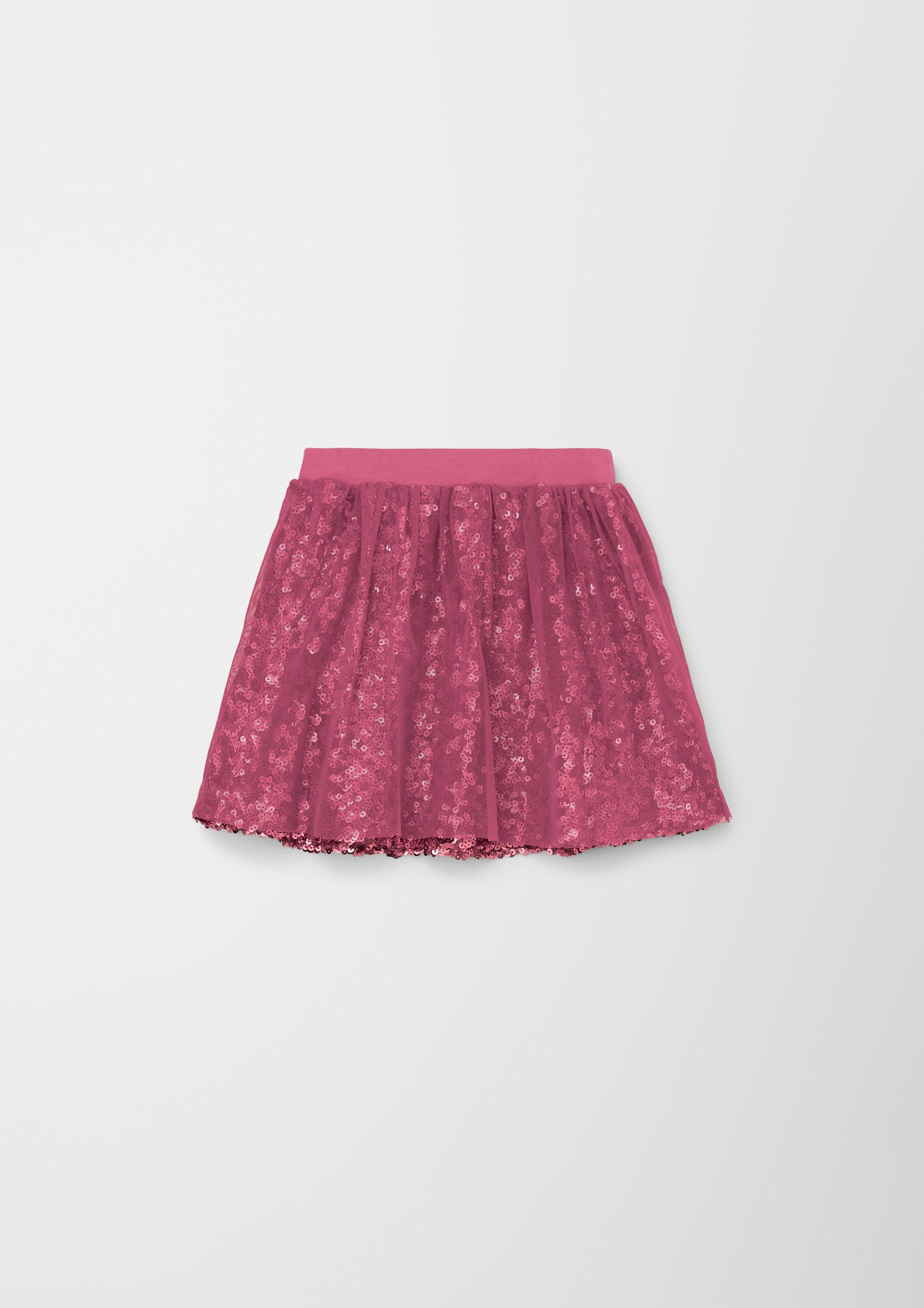 Mesh-Minirock mit Pailletten  2137388-4592