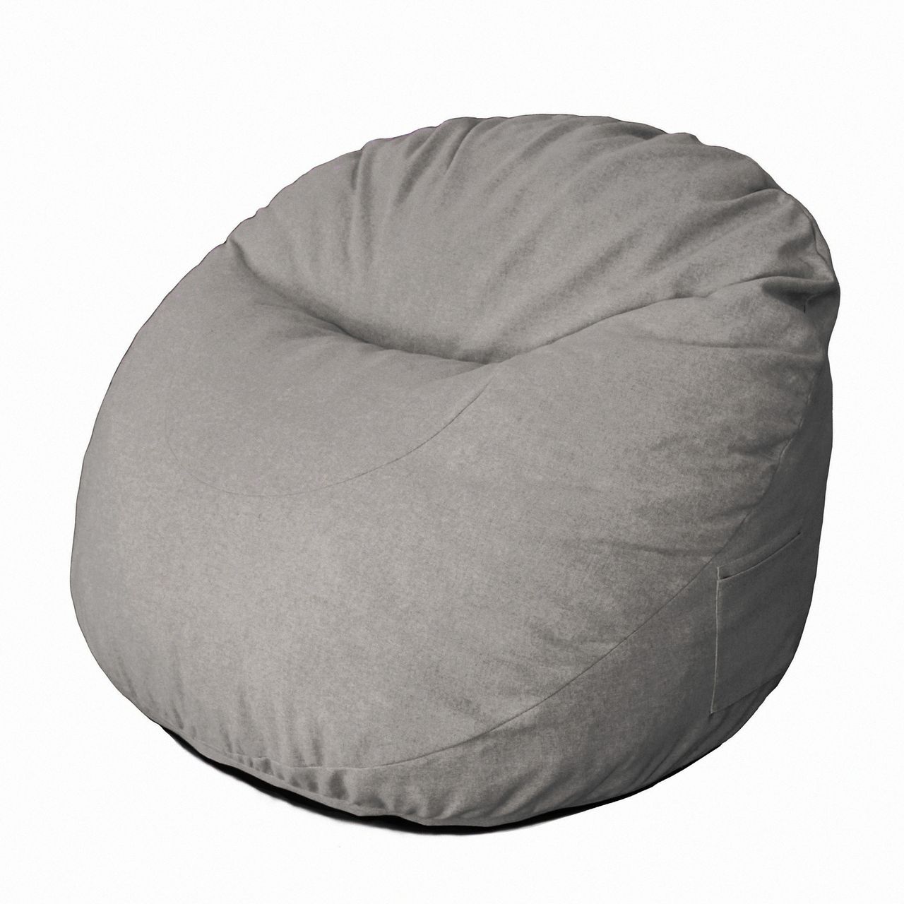 HOMCOM Sitzsack aufblasbares Sofa Bodensessel Sitzkissen gepolstert Polyester-Gewebe Schaumstoff-Füllung Dunkelgrau Ø115x71 cm