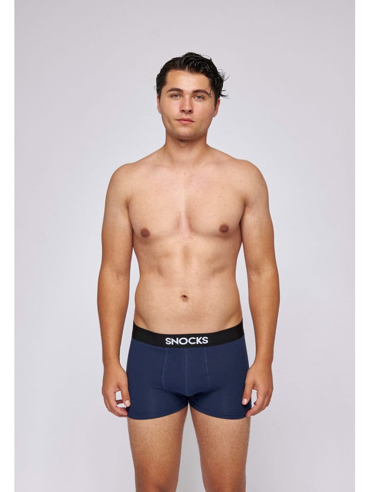 SNOCKS Boxershorts aus Bio-Baumwolle 6 Stück in Mix (Rot/Olive/Blau) günstig kaufen