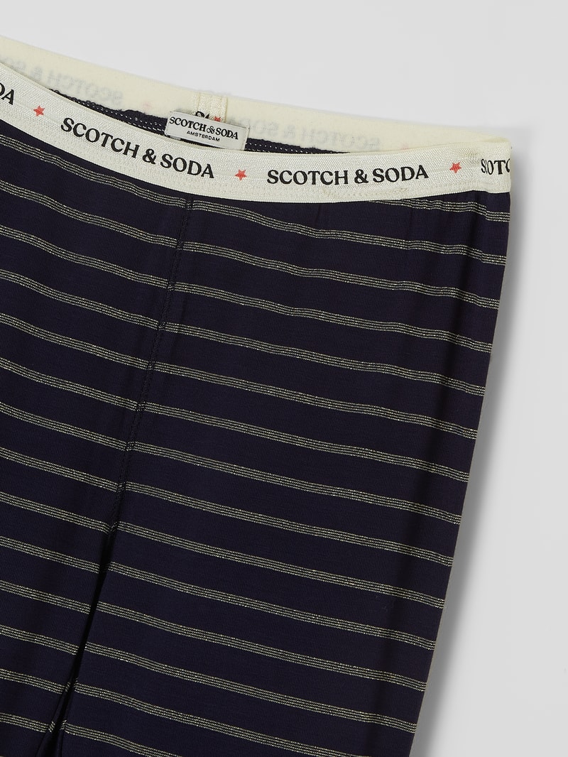 Leggings mit Streifenmuster in marineblau