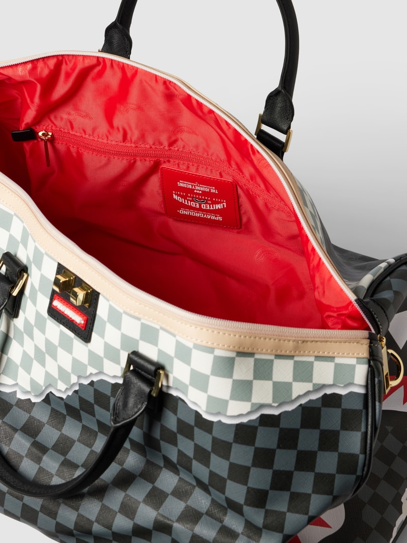 Handtasche mit Zweiwege-Reißverschluss Modell 'TEAR IT UP' in ecru