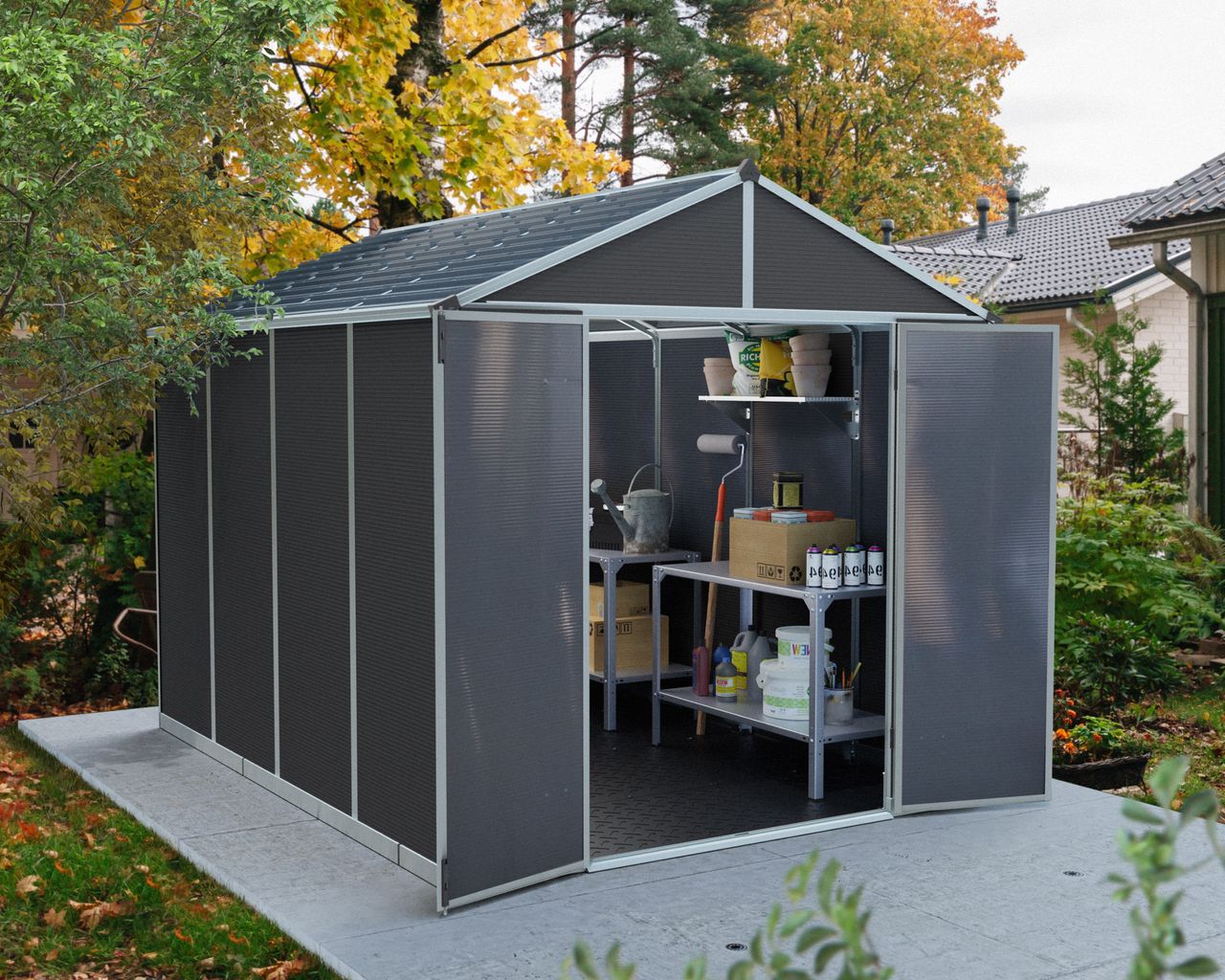 Canopia by Palram Rubicon Gerätehaus 237X303X235 cm Dunkelgrau