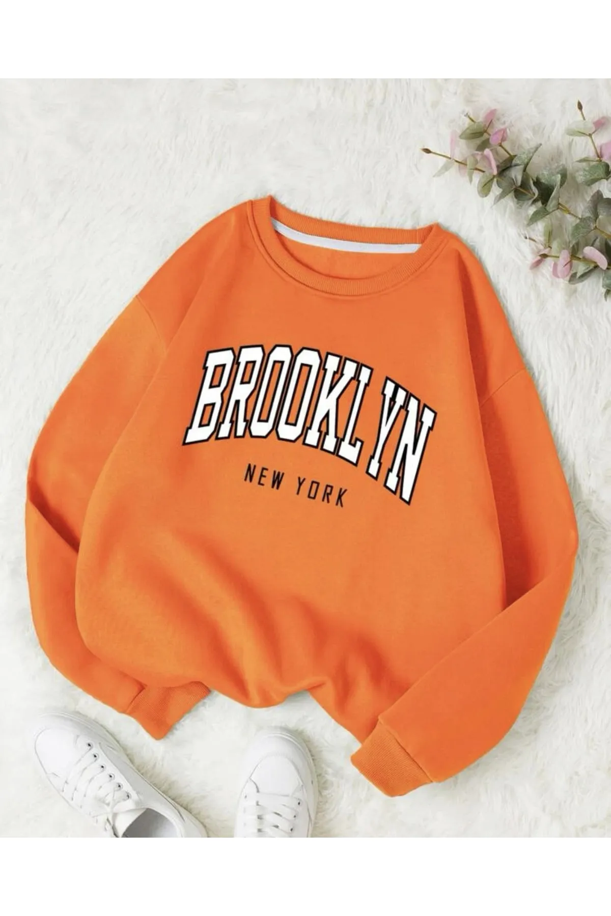 MOONBULL  Sweatshirt - Orange - Regular Fit