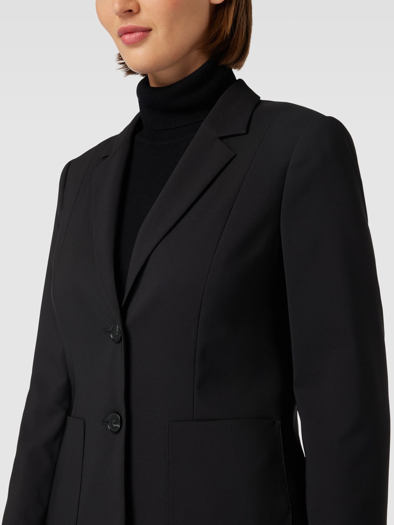 Blazer mit Reverskragen in schwarz