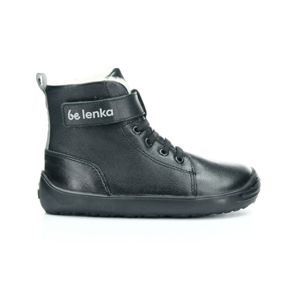 Be Lenka Winter Kids All Black Winter-Barfußschuhe