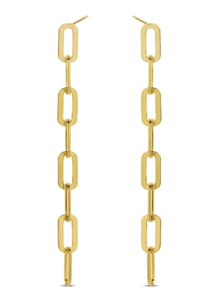 Casa Jewelry Paperclip earrings gilt