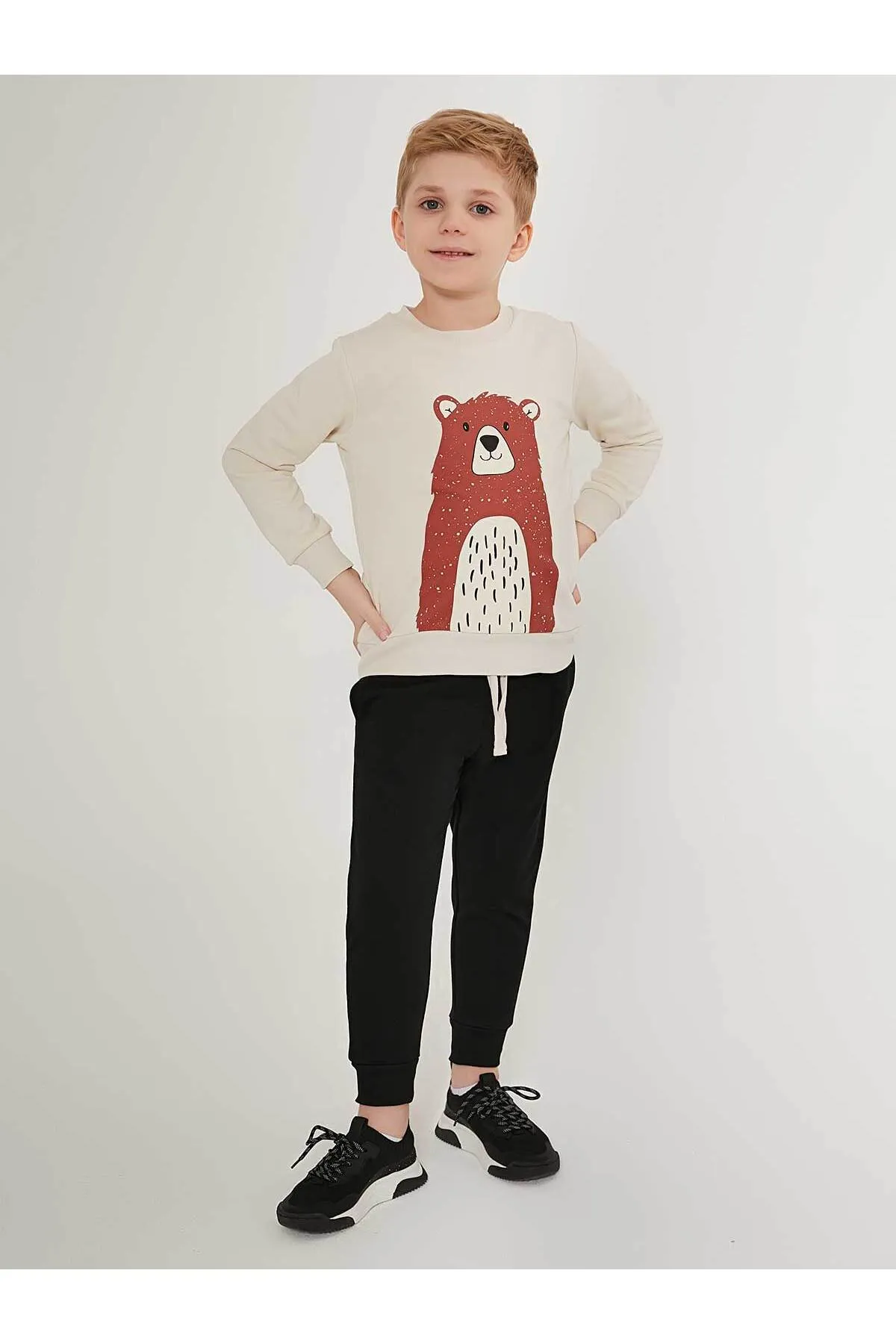 ROLY POLY  Beiges Trainingsanzug-Set für Jungen (2–7 Jahre)