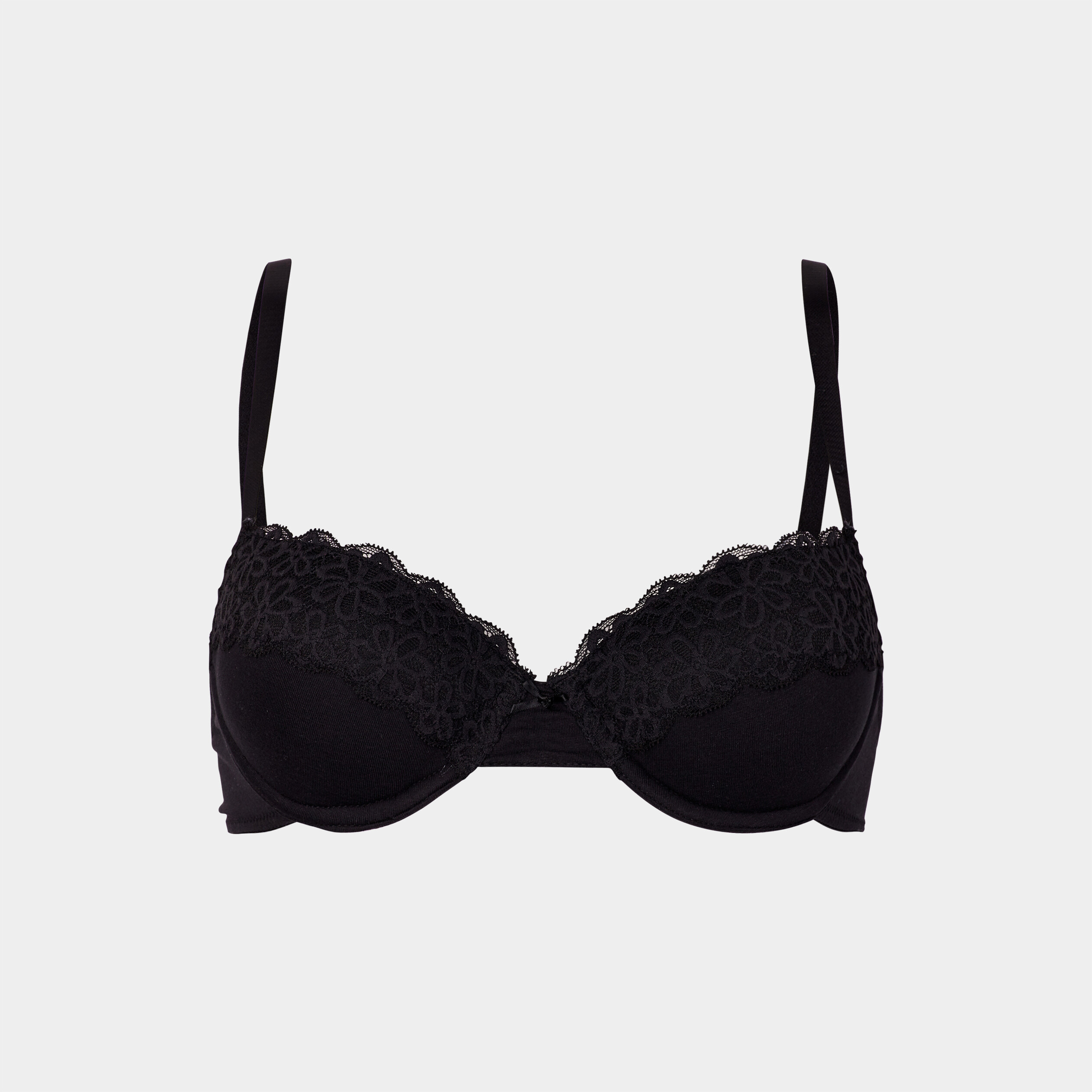Soutien-gorge corbeille dentelle padded noir femme | La Halle