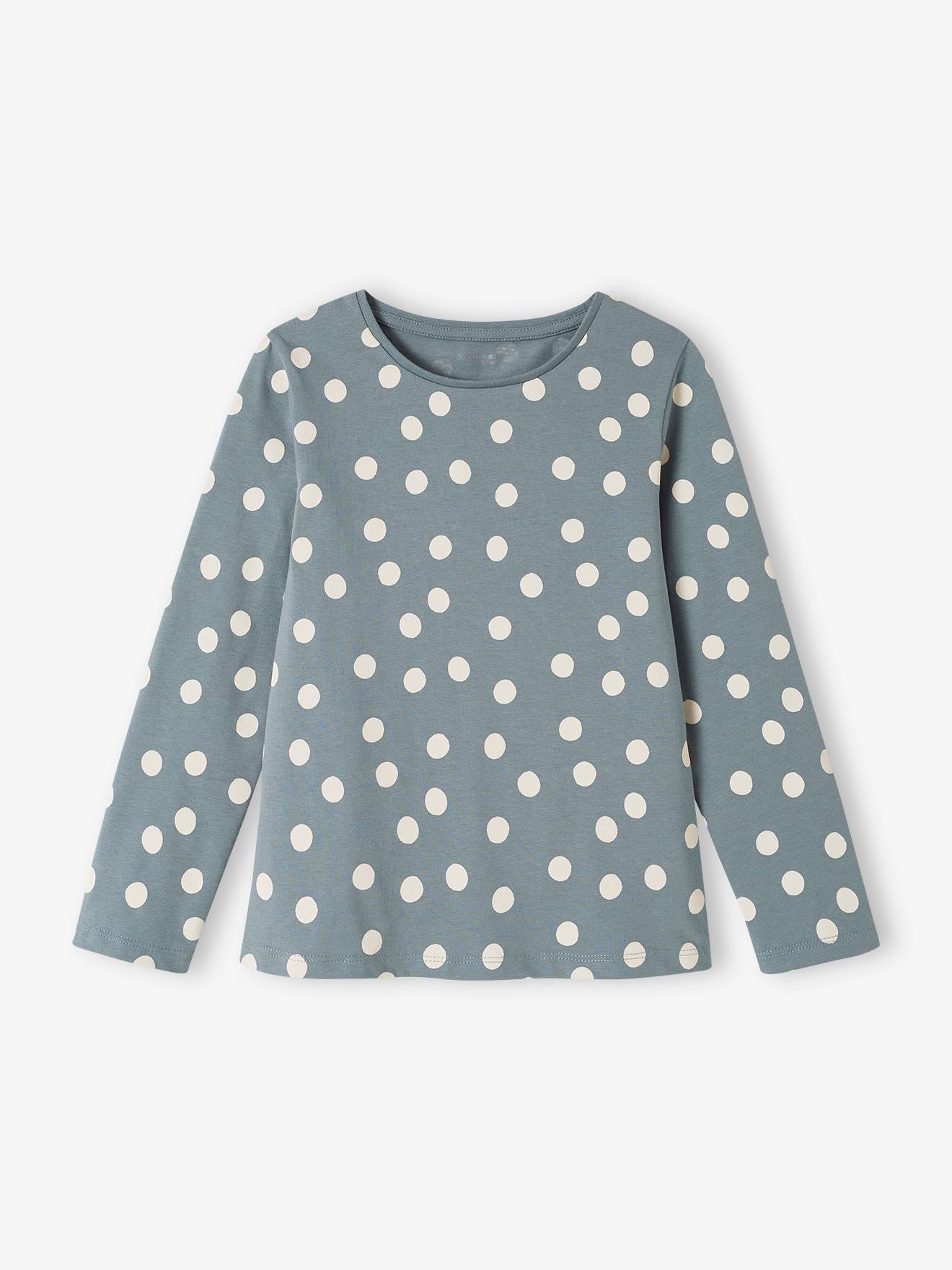 Vertbaudet 3er-Pack Mädchen Shirts BASIC Oeko-Tex - graublau