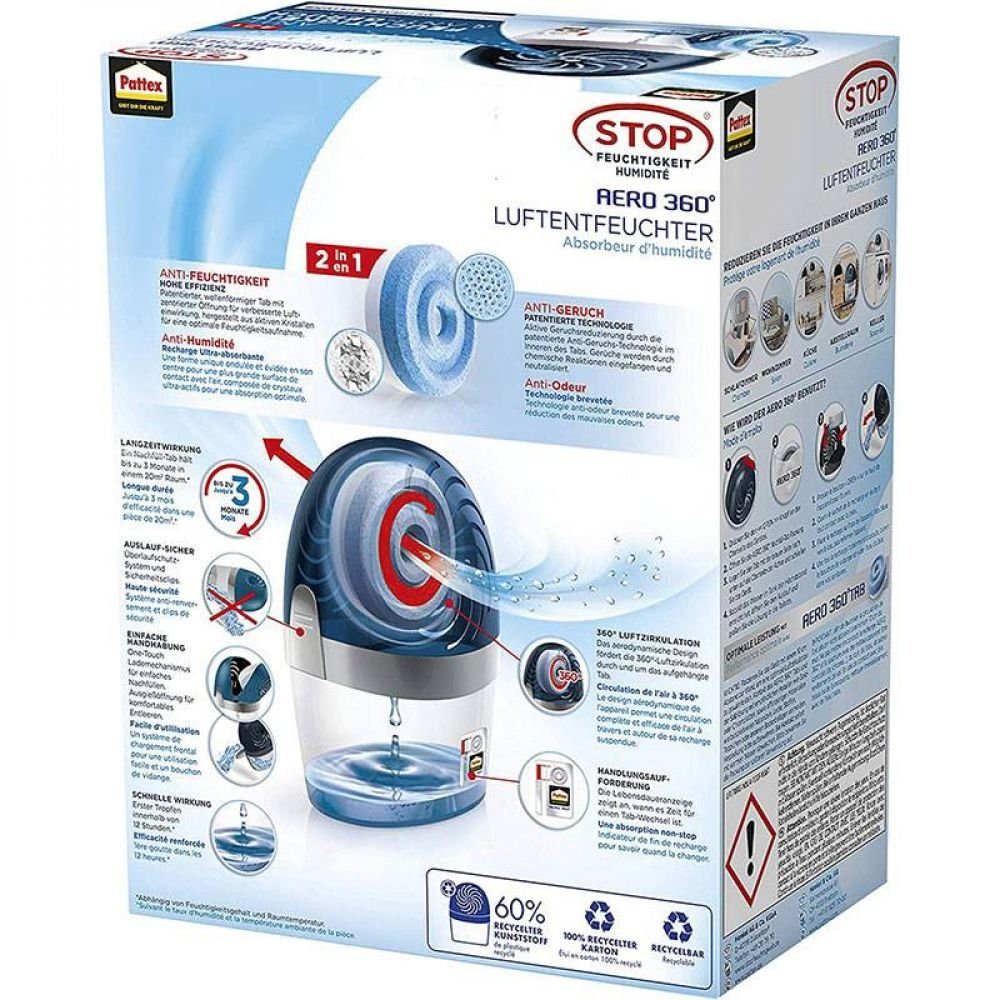 Pattex Luftbefeuchter Pattex Luftentfeuchter Aero 360 Grad 450g