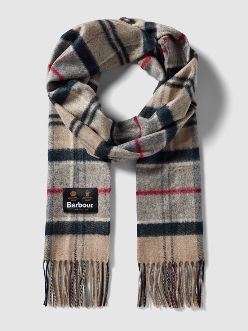 Schal mit Tartan-Muster in beige