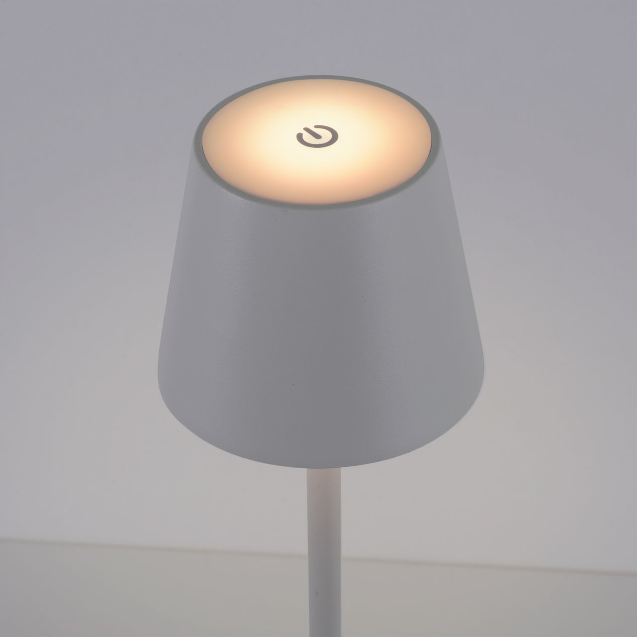 JUST LIGHT LED Tischleuchte, 1xLED-Board/2,50W/3000K, Akkuleuchte, IP54, Ladekabel, Weiss