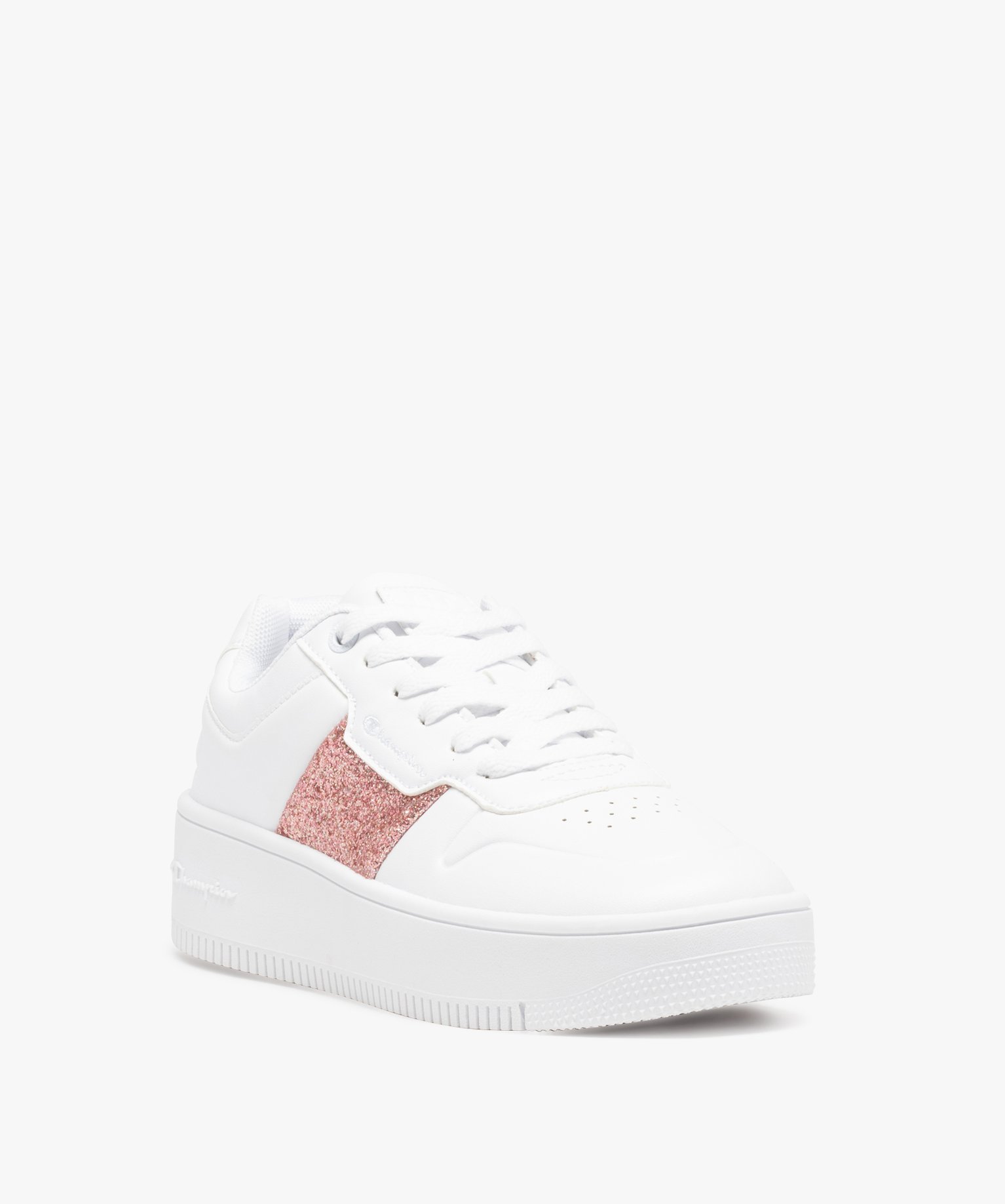 Baskets femme à paillettes - Champion Rebound blanc | GEMO