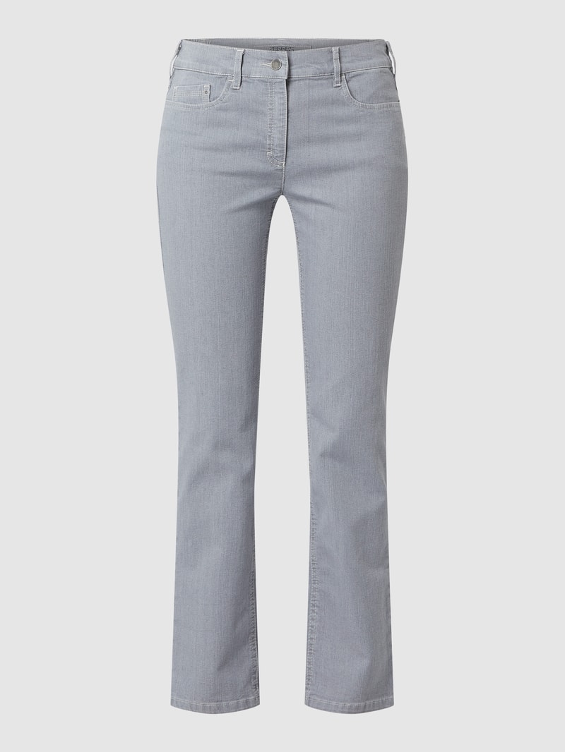 Rinsed Washed Comfort S Fit Jeans Modell CARLA in hellgrau