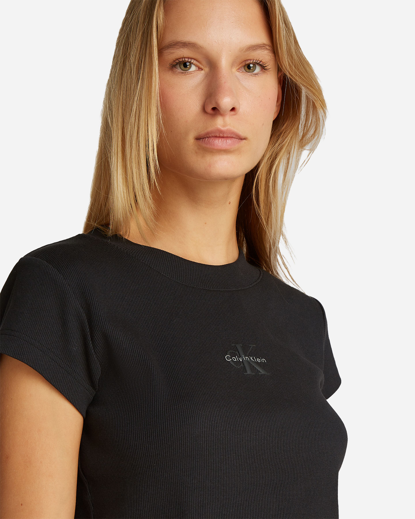 Calvin Klein Jeans T-shirt met ribbels en monogram W LV047AB802-UB1