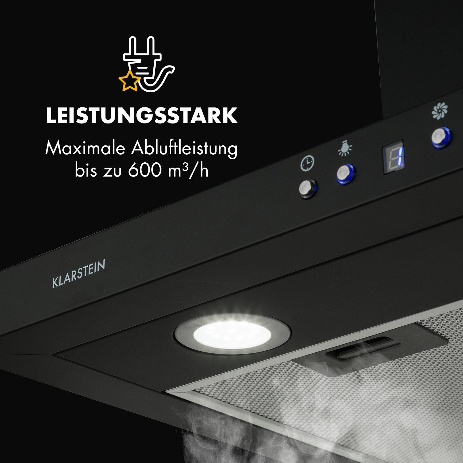 Klarstein Deckenhaube Serie TK15-Limelight-60-BL Limelight