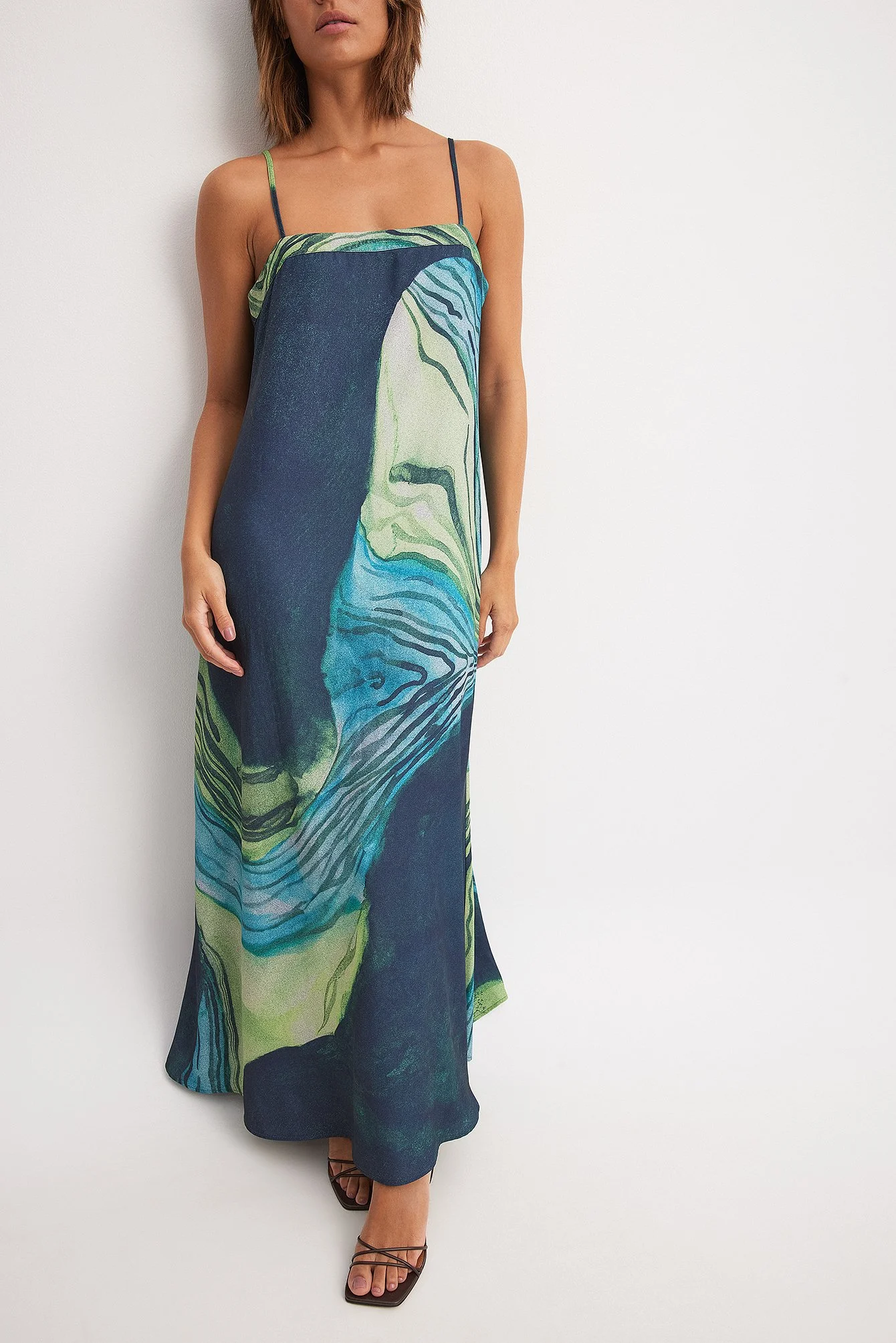 Fließendes Maxikleid mit Print