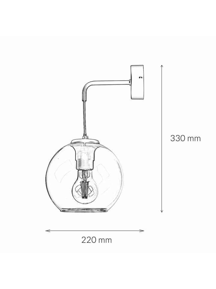 Licht-Erlebnisse Wandlampe in Schwarz Rauchgrau günstig kaufen onesize