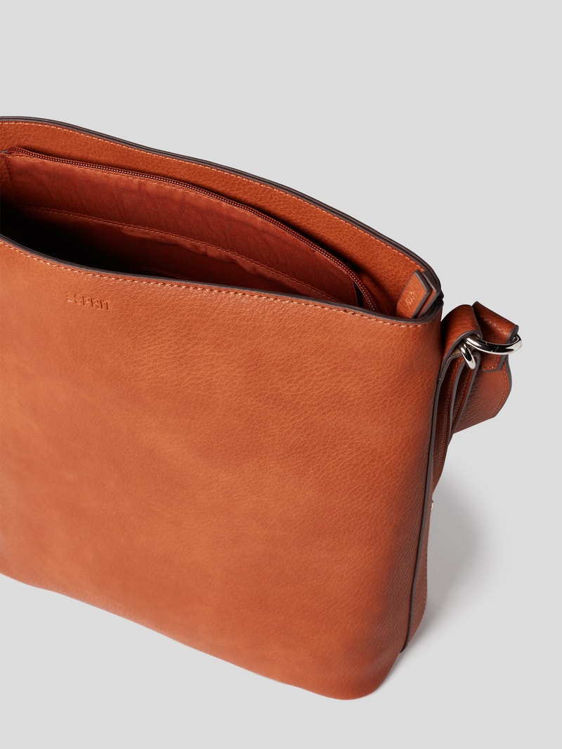 Hobo Bag in Leder-Optik in cognac