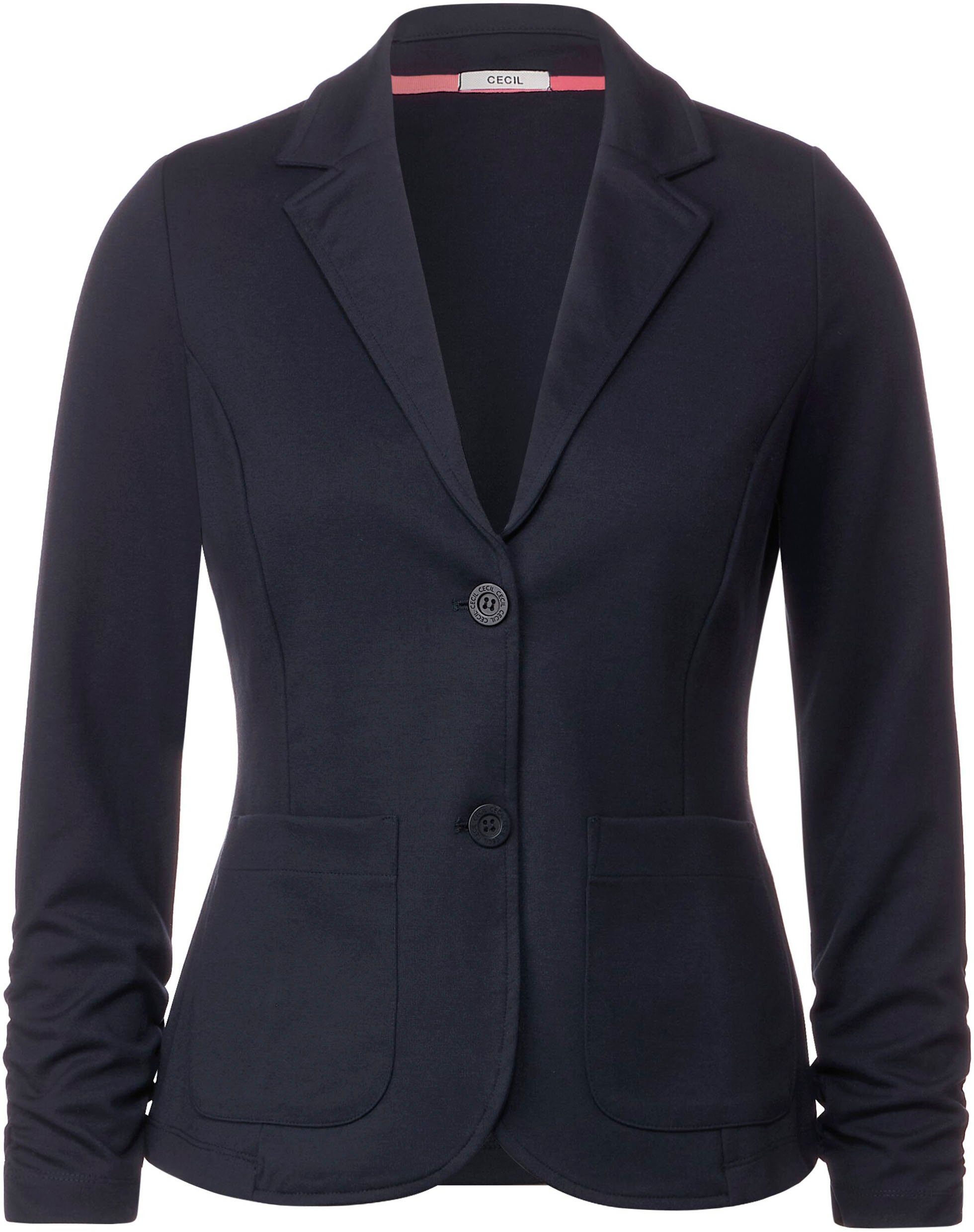 Cecil Sweatblazer mit gerafften 3/4-Ärmeln