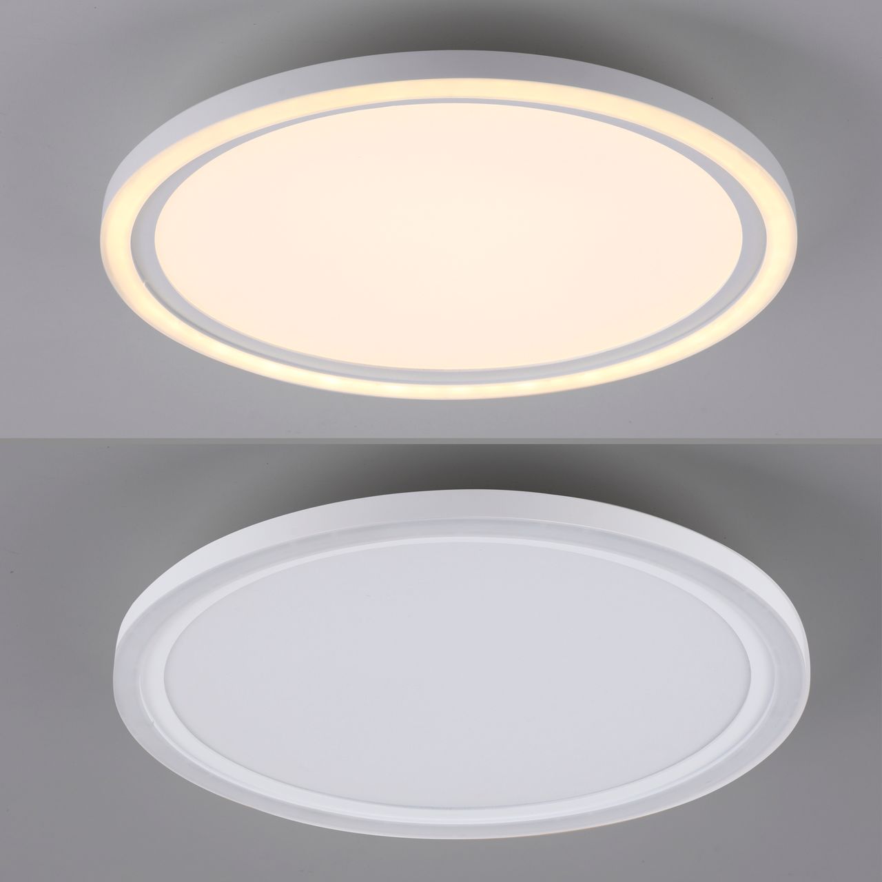 JUST LIGHT JUST LIGHT. LED Deckenleuchte BEDGING, separat steuerbar, 3000 Kelvin, rund, Weiß