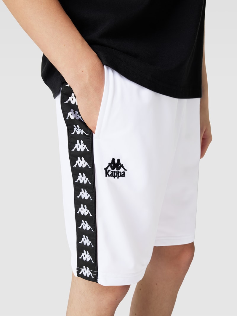Sweatshorts mit Label-Stitching Modell 'Taped' in weiß