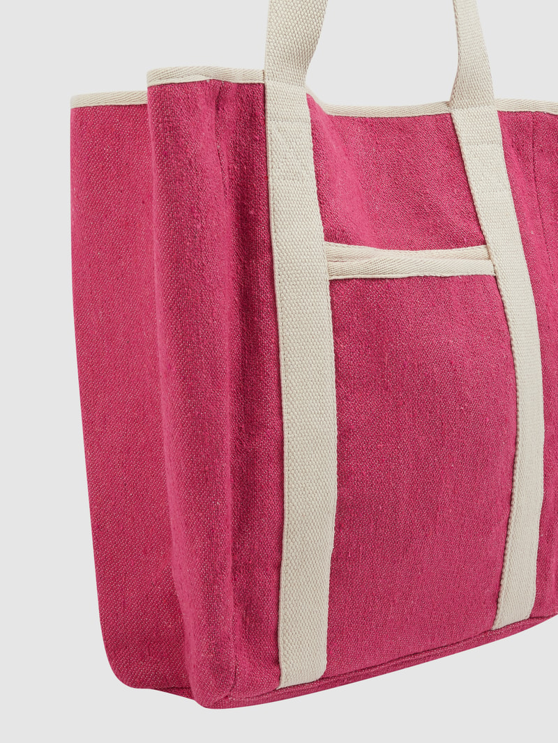 Shopper aus Canvas in pink