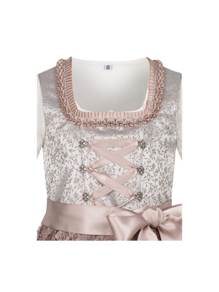 Nübler Kinderdirndl 3-teilig Elena in Silber Taupe günstig kaufen