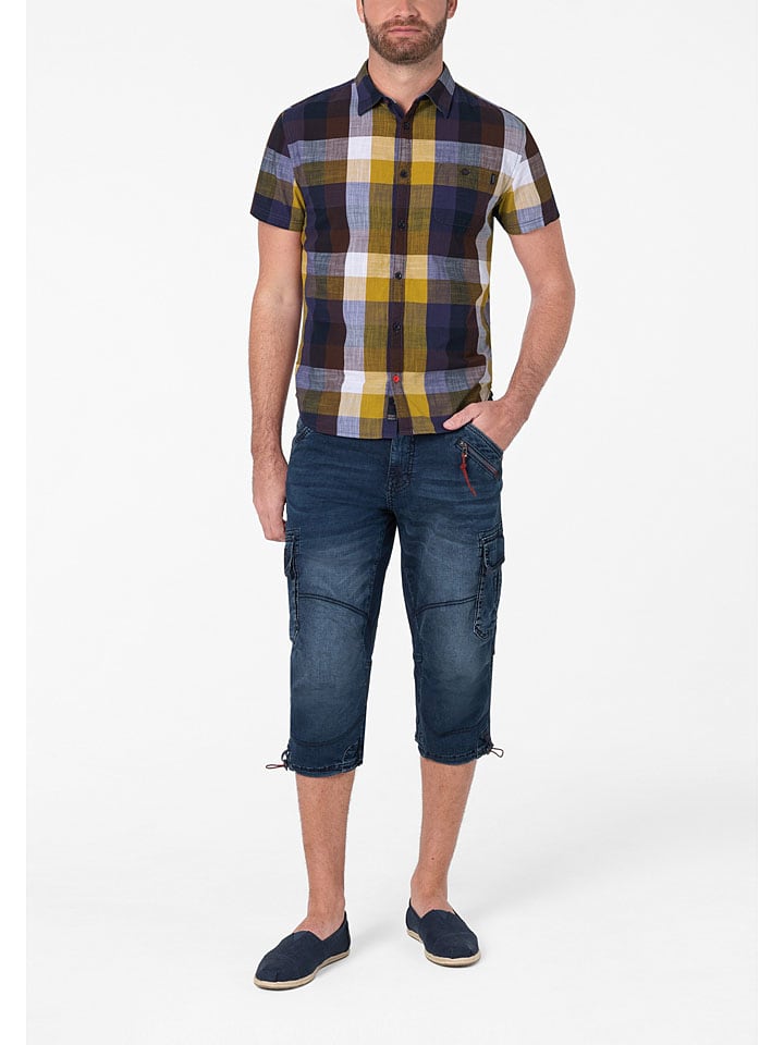 Timezone Hemd in Gelb/ Blau/ Weiß günstig kaufen