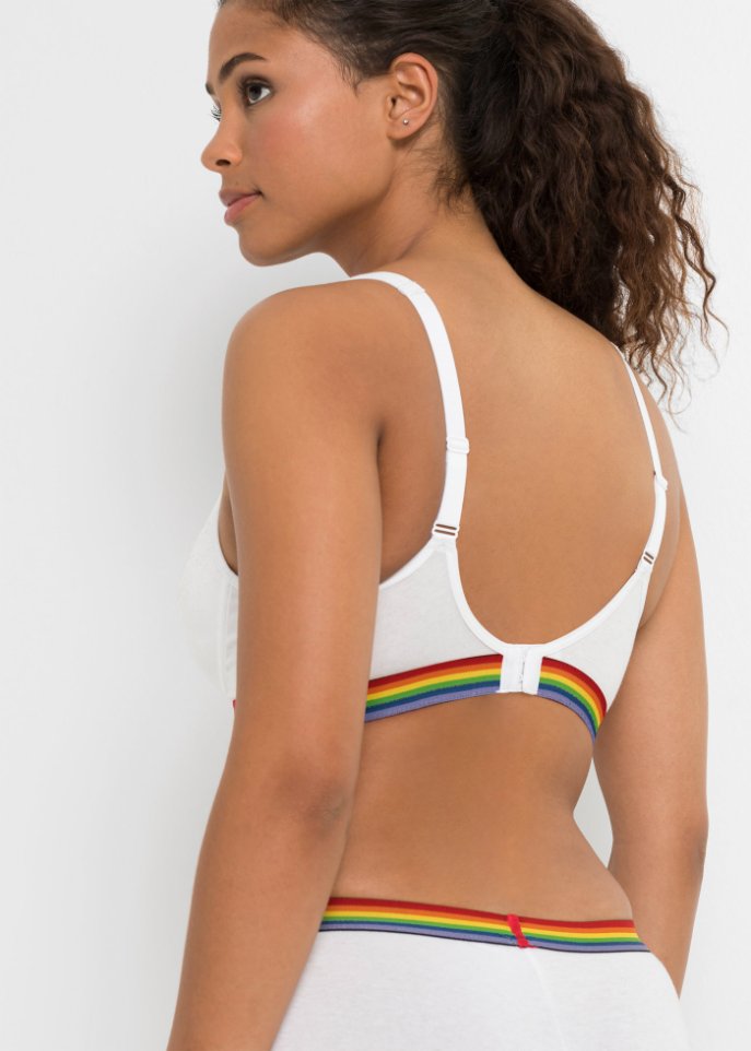 Pride BH ohne Bügel mit Baumwolle (2er Pack)