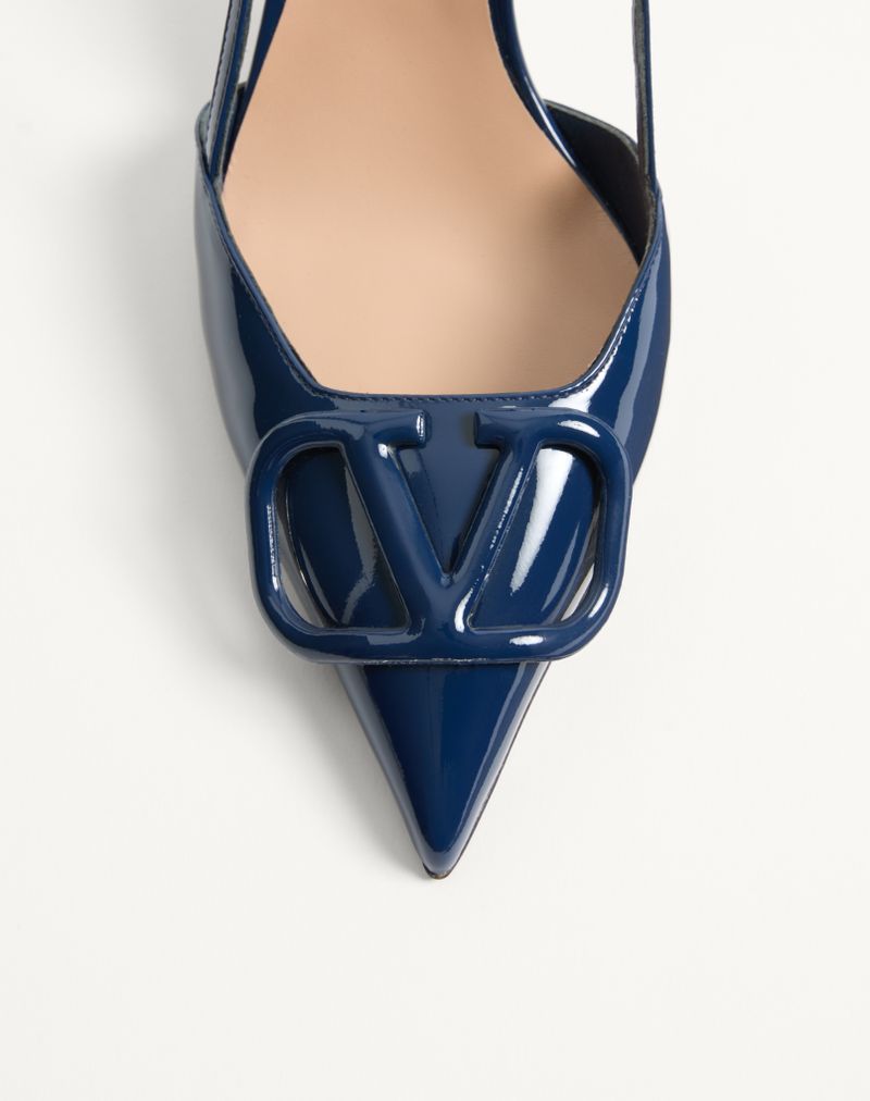 VLogo Signature Patent Slingback Pump 80mm
