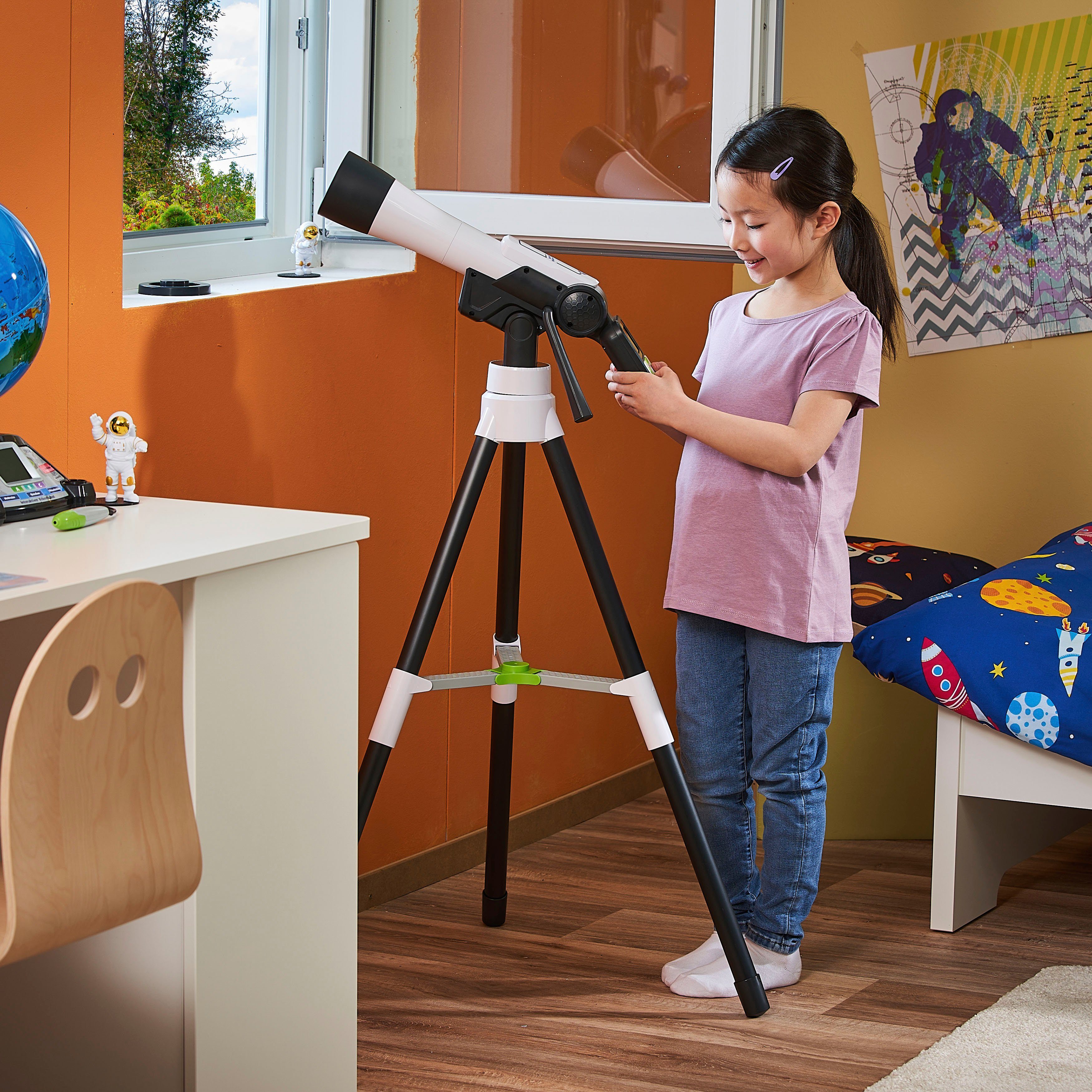 Vtech® Teleskop Interaktives Video-Teleskop für Kinder, mit NASA Lerninhalten und Spielen