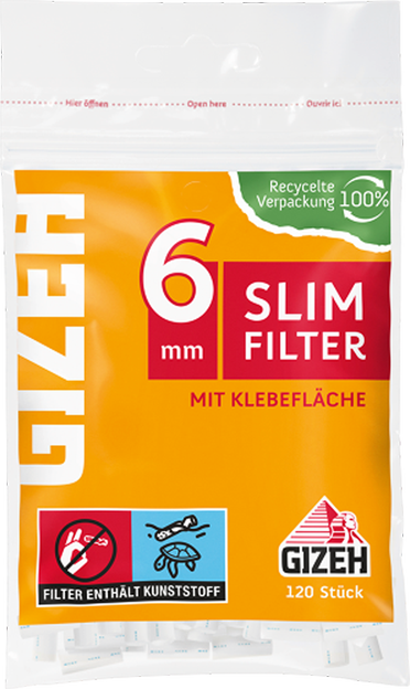 Gizeh Slim Filter Size 6mm