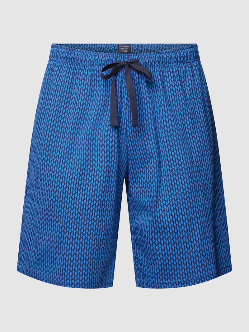 Sweatshorts mit Allover-Muster in aqua blau