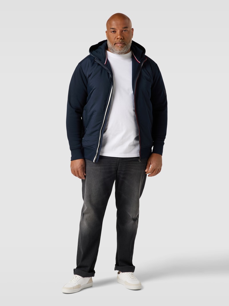 PLUS SIZE Sweatjacke mit Kapuze in marineblau
