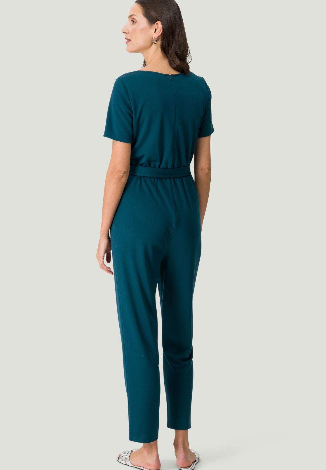 Jumpsuit Jersey Wasserfallausschnitt