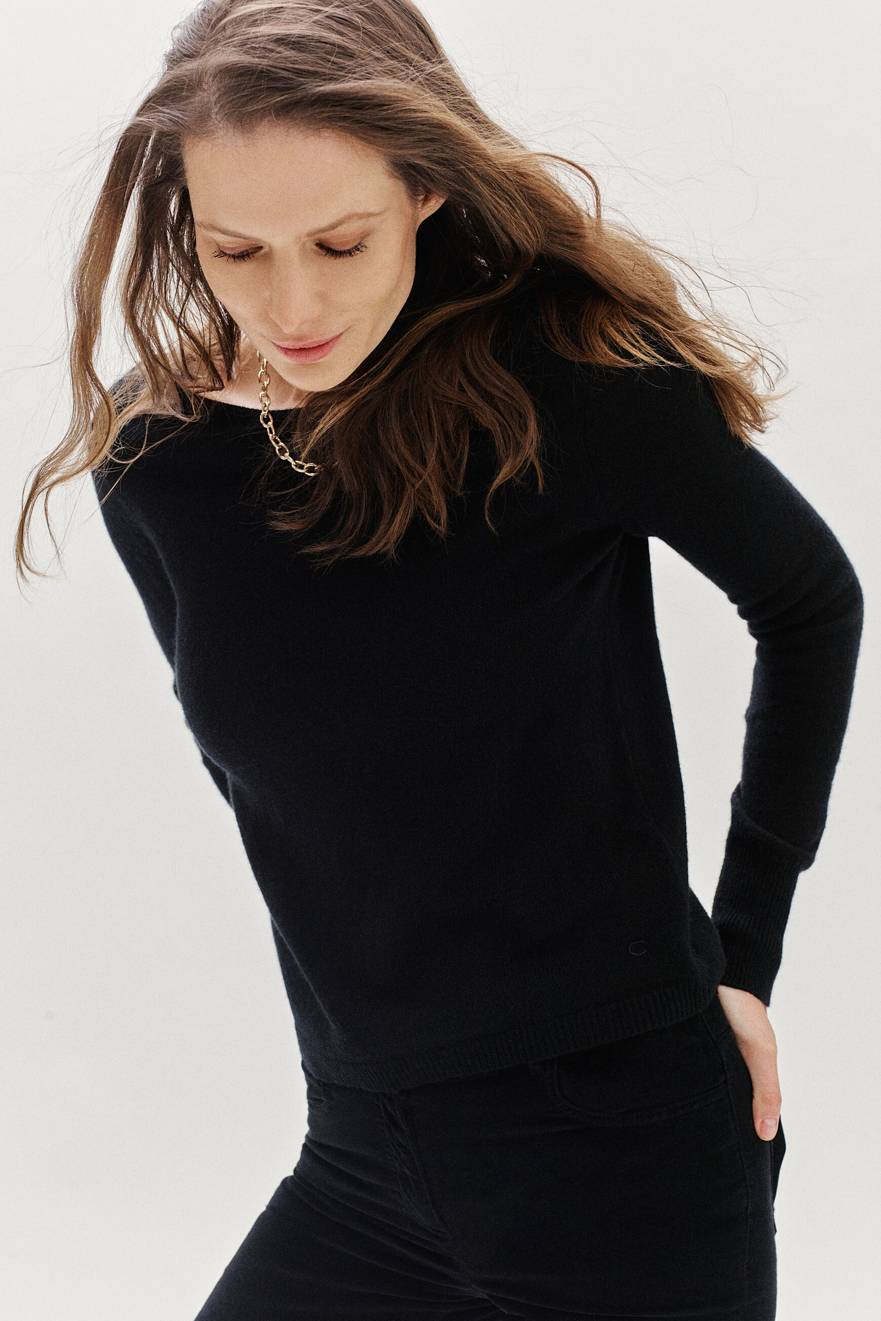 pull zofia 100% cachemire noir femme
