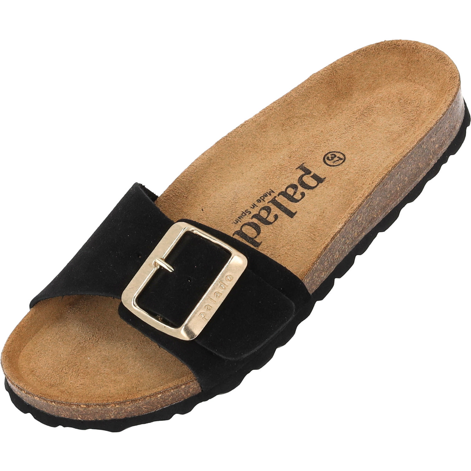 Palado Malta EGS Suede Premium Leather, Pantoletten, Damen, Schwarz