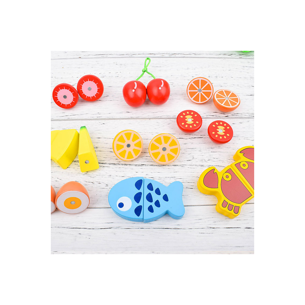 Zerhacktes Nachahmungsspielzeug Obst und Gemüse schneiden und kleben Kinder spielen Haus Küche Spielzeug
