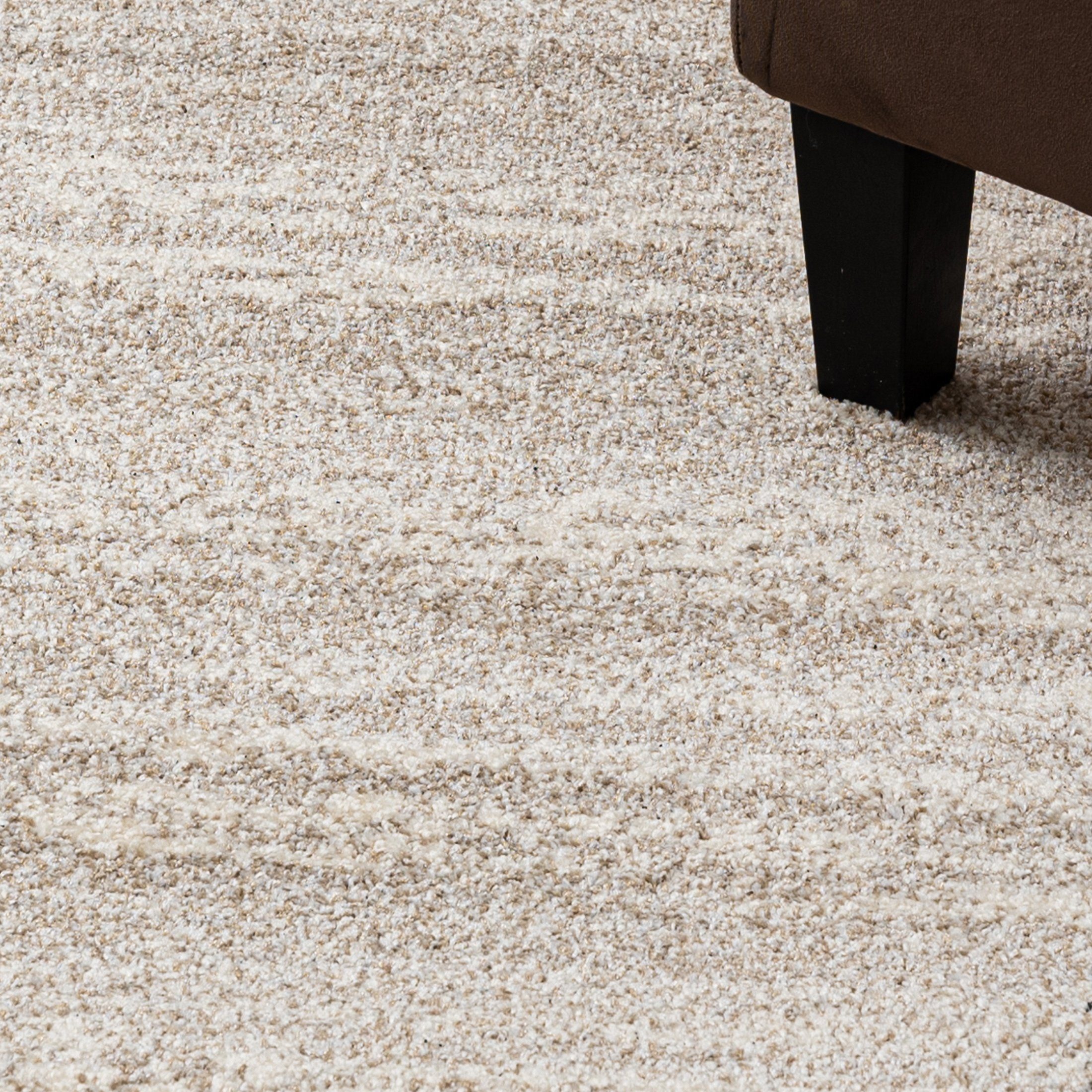 Läufer Läufer Flurläufer Modern für Vorzimmer, Küche - Beige, Mazovia, 120 x 100 cm, Kurzflor, Meterware, Höhe 10 mm, Kurzflor - niedrige Florhöhe