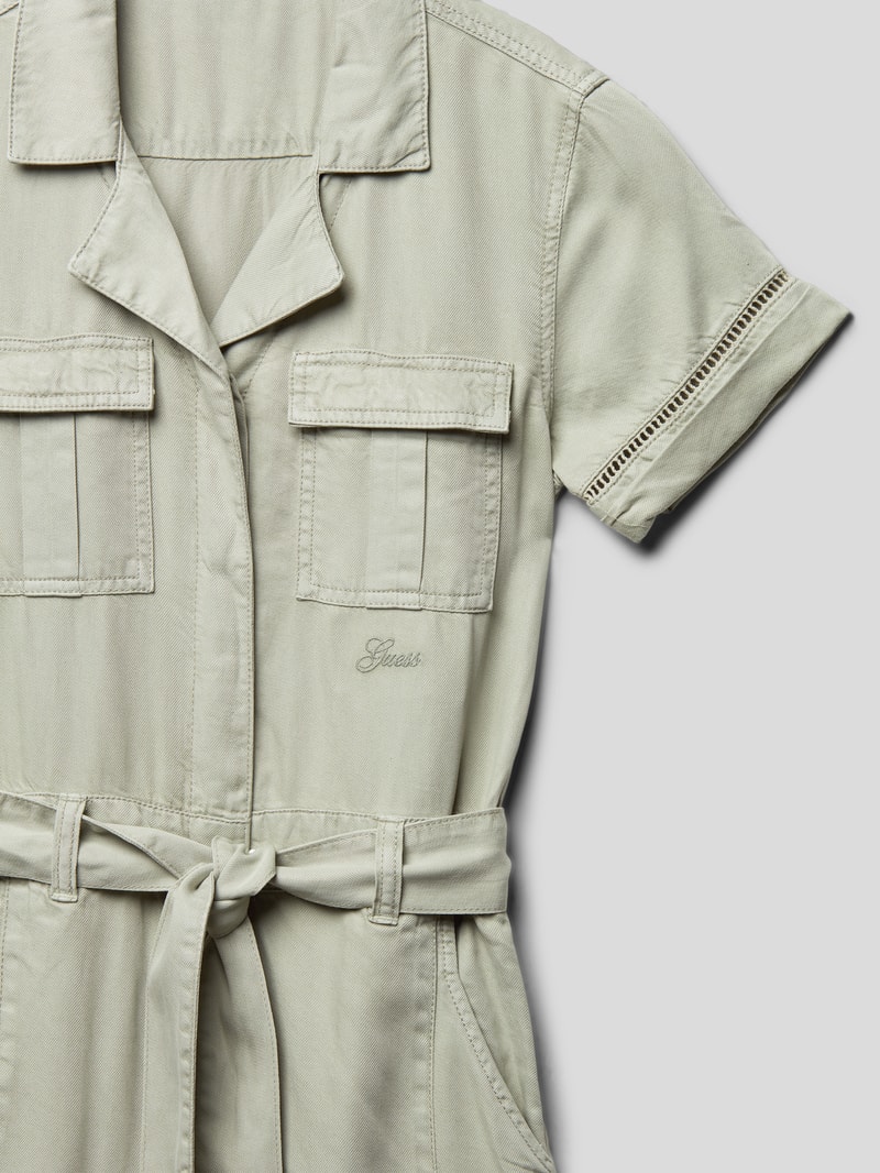 Playsuit mit Bindegürtel in schilf