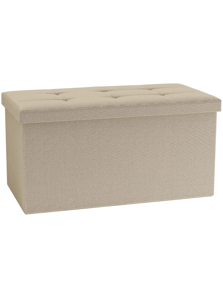 VCM  Stoff Sitztruhe Sitzbank Aufbewahrungsbox Boxas in Creme günstig kaufen onesize