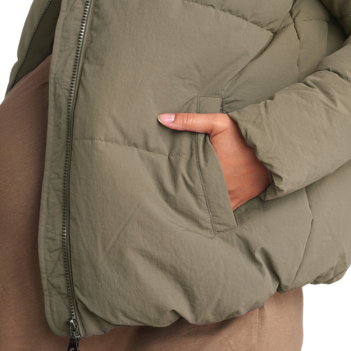 Damen Umstands-Pufferjacke mit Stehkragen